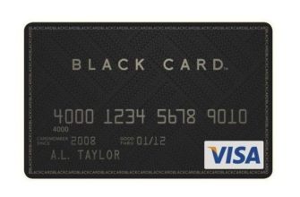 Visa Black Card (luxury card black)